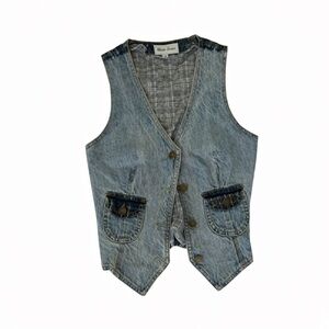 Women's Paris Blues Denim Vest Size S Blue
